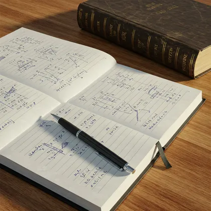 ノートとペンと教科書とメモ帳が写っている画像